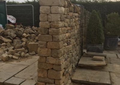 Chipping Camden Dry Stone Wall Gate Pillar