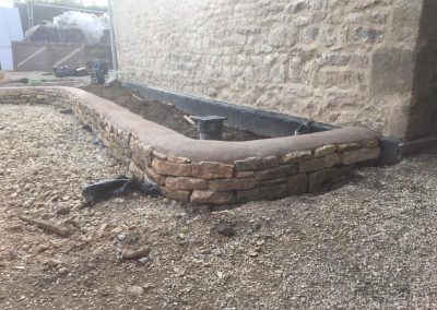 Dry Stone Wall Flower Bed - Chipping Camden